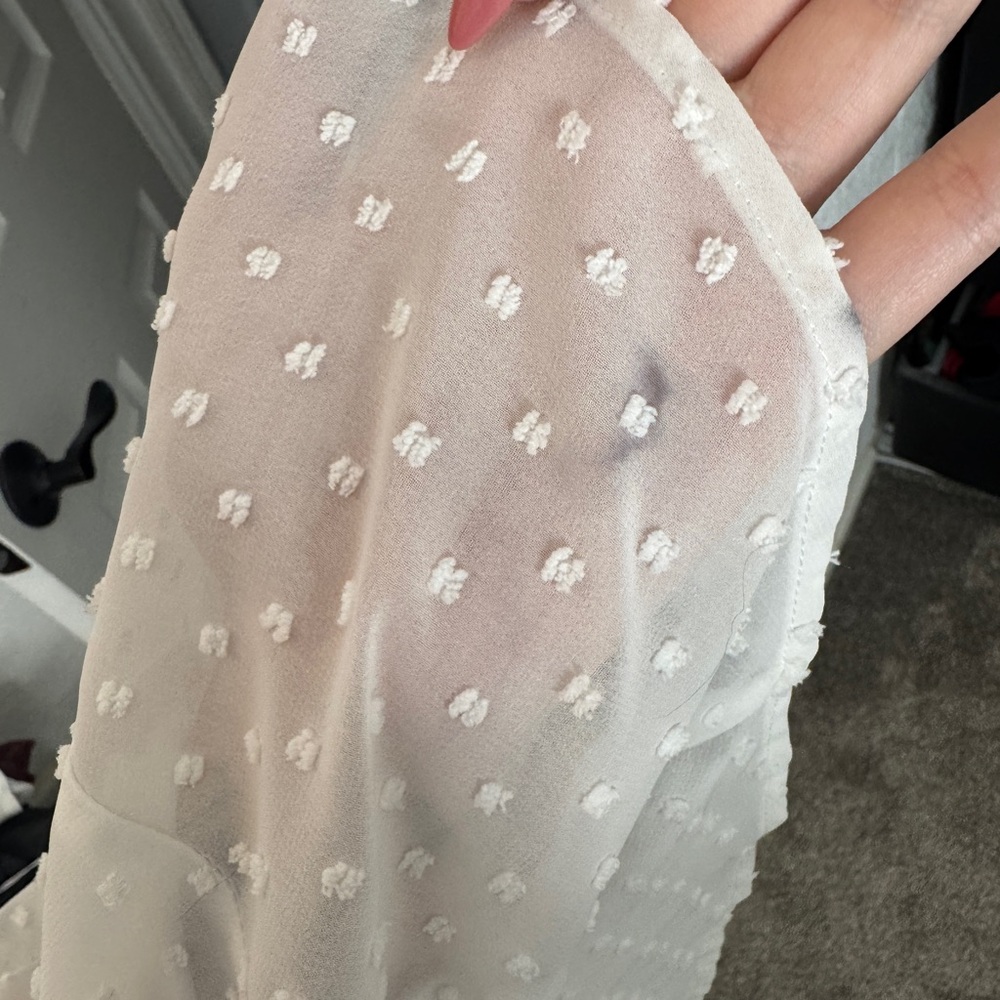 Kori White Textured Blouse size XL impressions online boutique - Picture 10 of 10